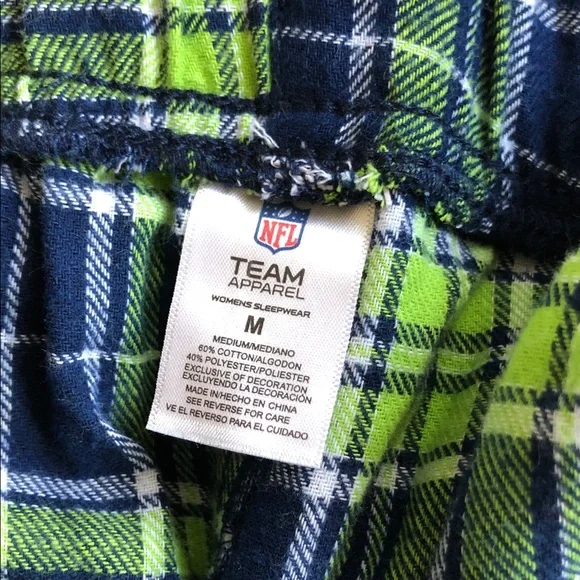 Seattle Seahawks Women Plaid PJ Pants M NEW - Picture 6 of 7